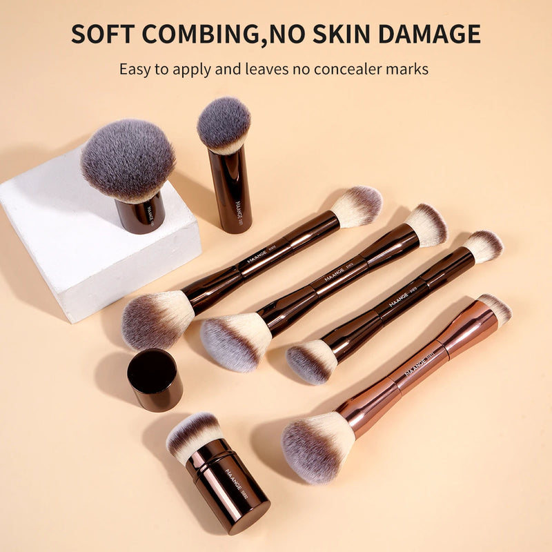 Kit Maange 20 Pincéis Profissionais de Maquiagem – Dupla Face para Líquido, Pó e Creme