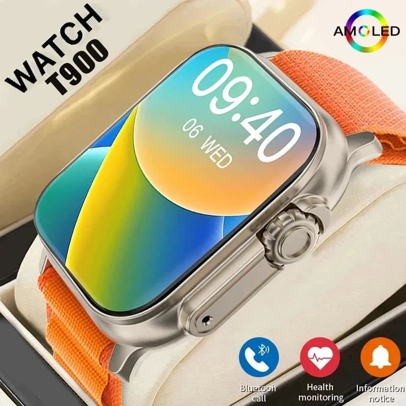Smartwatch T900 com Tela AMOLED
