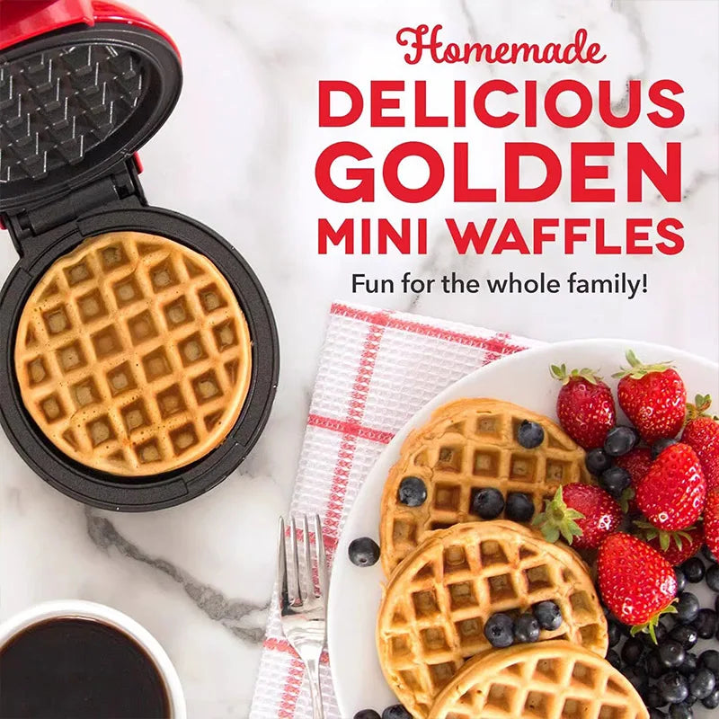 Mini Waffle Elétrica - Waffles Perfeitos em Minutos!