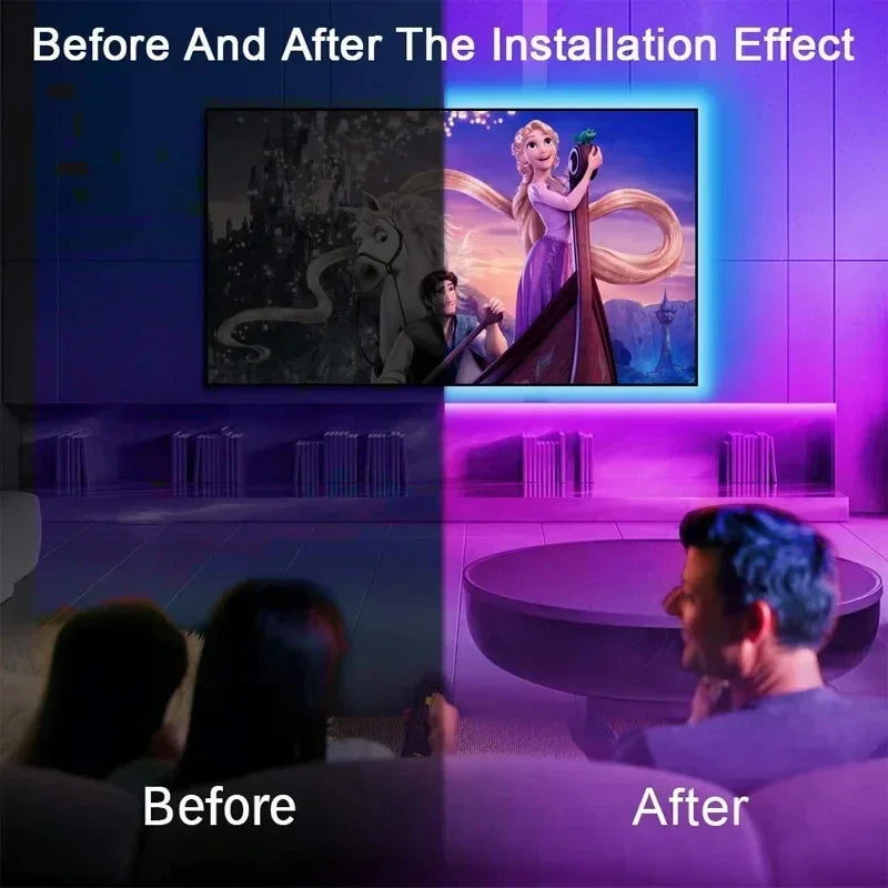 Fita LED RGB SmartGlow – Iluminação Decorativa com Controle via App
