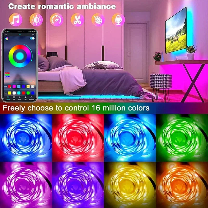 Fita LED RGB SmartGlow – Iluminação Decorativa com Controle via App