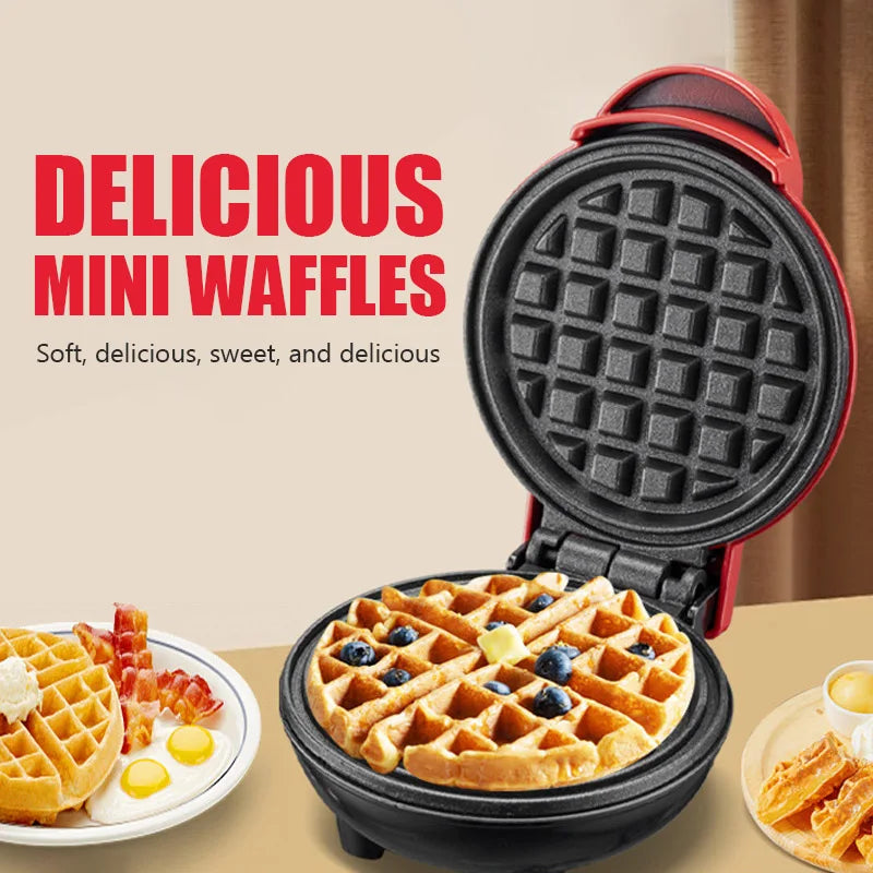 Mini Waffle Elétrica - Waffles Perfeitos em Minutos!