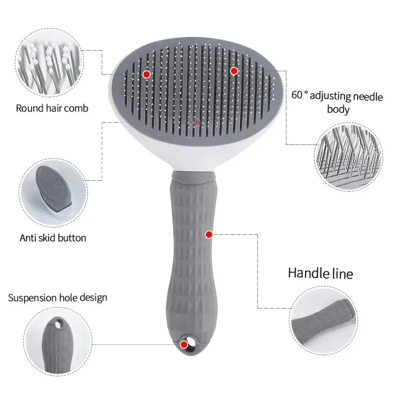 Escova PetClean com Remoção Automática de Pelos